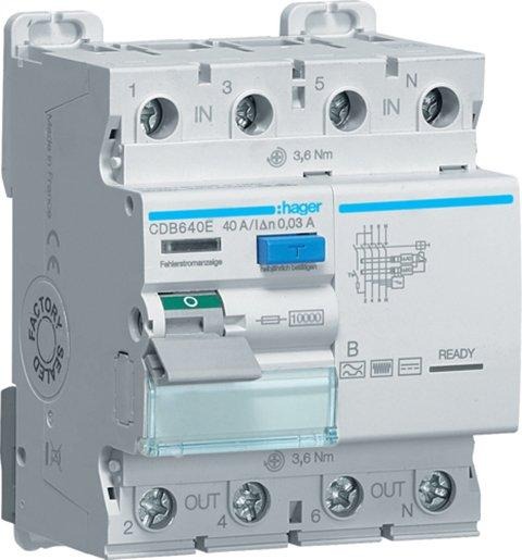 FI-Schutzschalter  40A 4-polig 30mA Typ B 