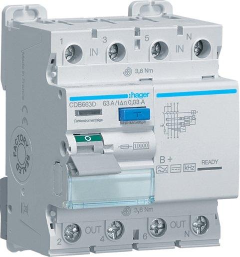 FI-Schutzschalter  63A 4-polig 30mA Typ B+ 