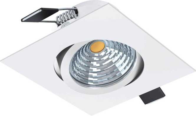 SALICETO Einbauspot LED 6W 88x88 weiß 2700K 