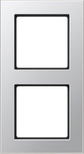 Rahmen 2-fach für waagerechte und senkrechte Kombination aluminium A5582BFAL 