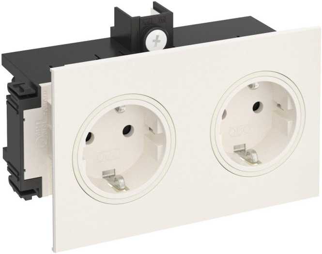 Kanalsteckdose SIGNA IN 2-fach Steckdose RAL 9010 