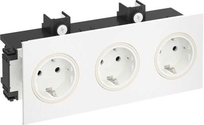 Kanalsteckdose SIGNA IN 3-fach Steckdose RAL 9010 