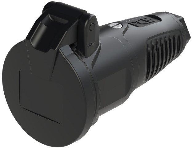 Taurus2 Gummikupplung mit Klappdeckel schwarz 16A IP54 