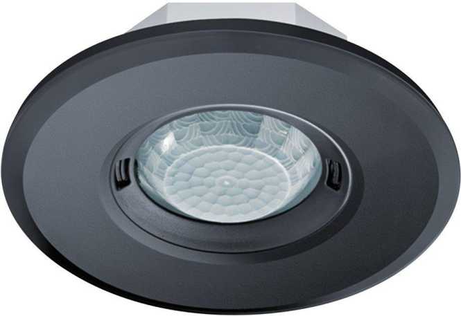 UP Decken-Bewegungsmelder 360° flache Bauweise Ø 8m fernbedienbar rund schwarz 