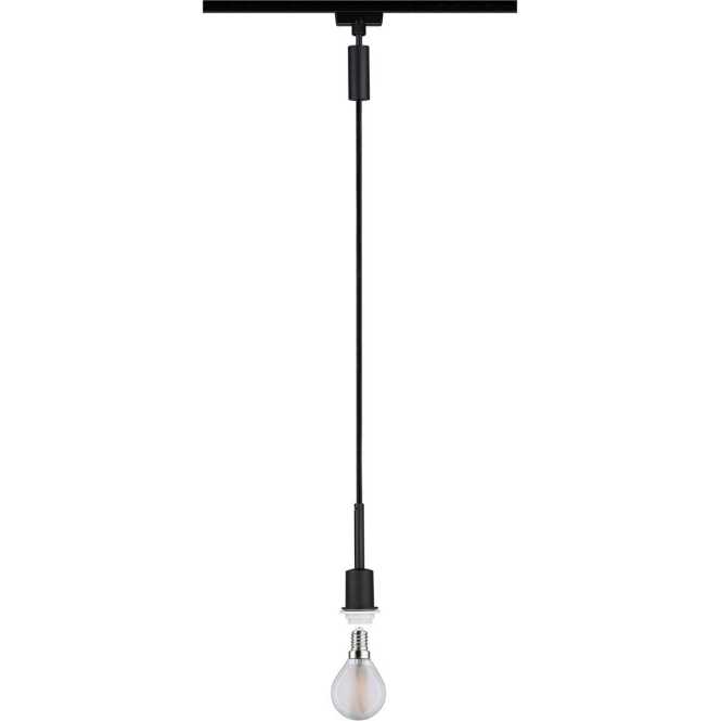 URail DecoSystems Pendel max 1x20W E14 Schwarz matt, Stoffkabel 