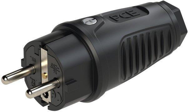 Taurus2 Vollgummistecker schwarz 16A IP54 2-fach Schutzleitersystem 