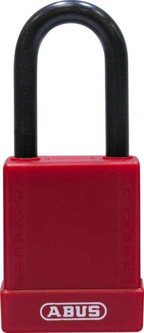 Lockout Safety Schloss rot Bügel aus Stahl mit Kunststoffüberzug 