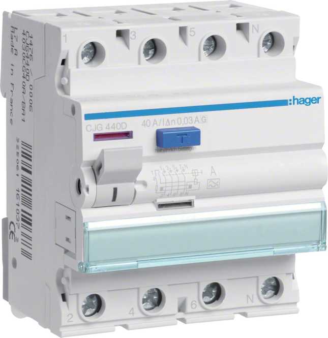 FI-Schutzschalter  40A 4-polig 30mA Typ A 