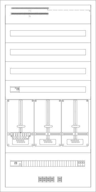 Aufputz Heimverteiler Tirol Grau Ausführung Inn 3ZP 4NZR 