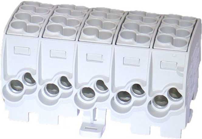 Hauptleitungsklemme 25/5 5x4 CU 080150-0-4 grau isoliert 