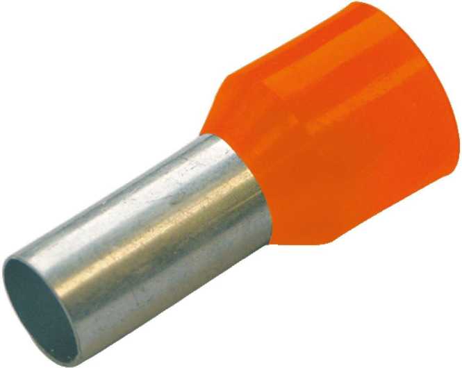 Aderendhülse isoliert 0,5 mm² - L 8 mm orange VE500 