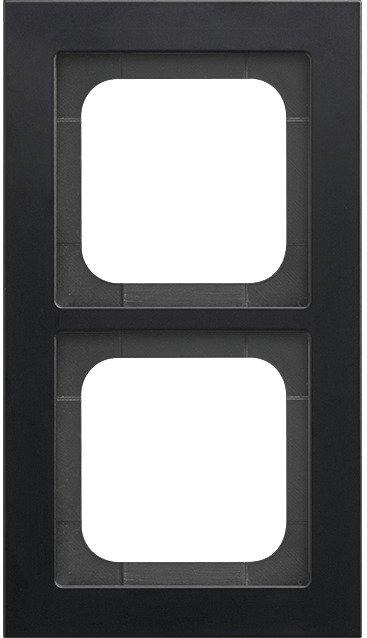 Abdeckrahmen schwarz matt 2-fach Busch-axcent Rahmen 