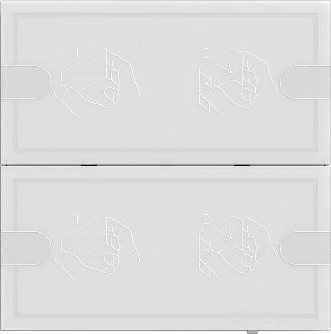 KNX Tastsensor 4 Komfort 2-fach TS4 Weiß 