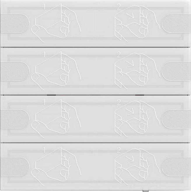 KNX Tastsensor 4 Komfort 4-fach TS4 Weiß 