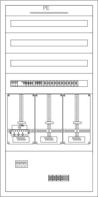 Unterputz Zählerverteiler Niederösterreich leer U-NR-3/1300-3Z/4NZR 