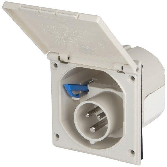 Caravan E-Stecker mit Klappdeckel 
