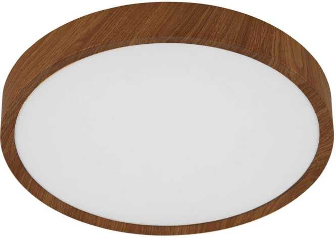 MUSURITA Deckenleuchte LED 16,8W Ø340 Holzoptik/weiß 