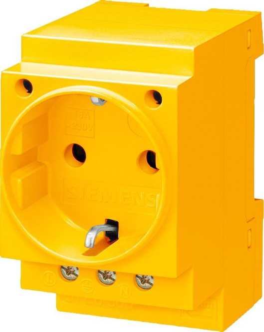 SCHUKO-Steckdose 16A gelb nach DIN VDE 0620 für Verteilereinbau 