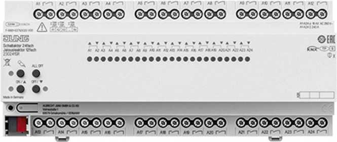 KNX Schaltaktor 24 fach KNX Jalousieaktor 12 fach 