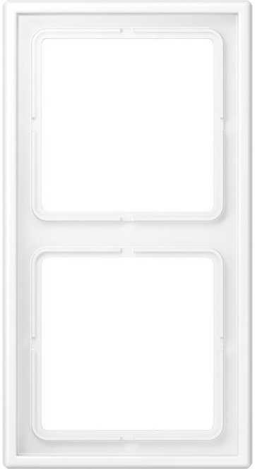 Rahmen 2-fach senkr.u. waager. Montage Duroplast lackiert LS 990 schneeweiß matt 