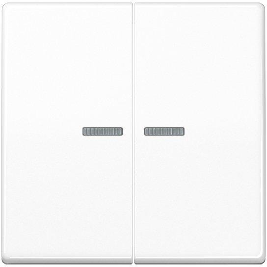 Wippe mit Lichtleiter für KNX Taster 2fach Duroplast Serie AS alpinweiß 