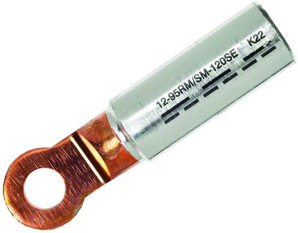 Al/Cu Presskabelschuh DIN 46329 35qmm rm/sm 50qmm se M8 blank 