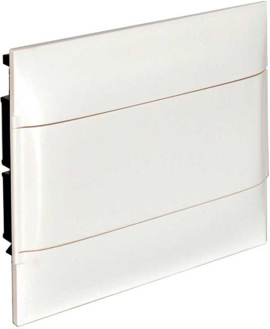 Practibox S UP-Hohlwandverteiler mit Kunstofftür weiss 1x 12 Module 