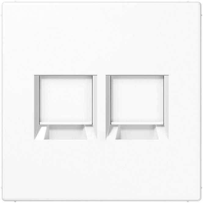 Abd. gerastet f. Modular-Jack-Steckbuchsen 2-fach UMA-CAT6A RADIALL Serie LS aws 