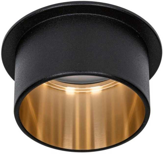 Einbauleuchte Set Gil Coin 3StepDim rd LED 1x6W 2700K 230V schwarz matt/gold 