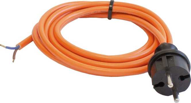 PUR-Anschlussleitung 5m H05BQ-F 2x1,0 orange 