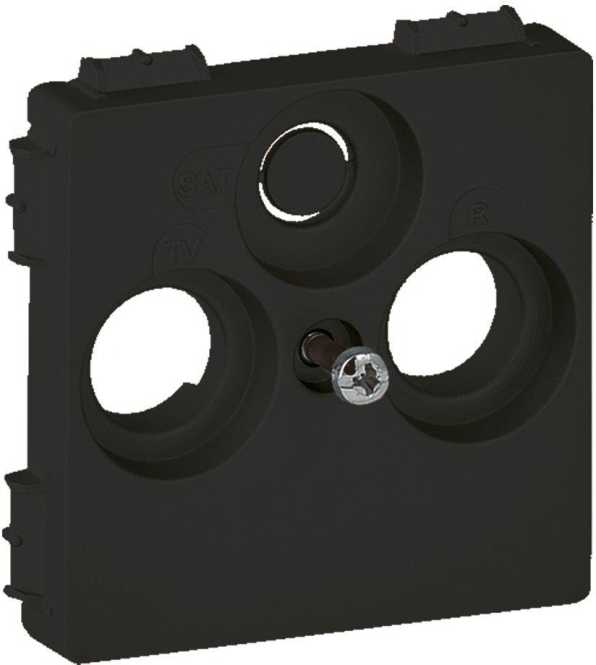 Valena Life Abdeckung für TV+R-SAT, Farbe: Schwarz 