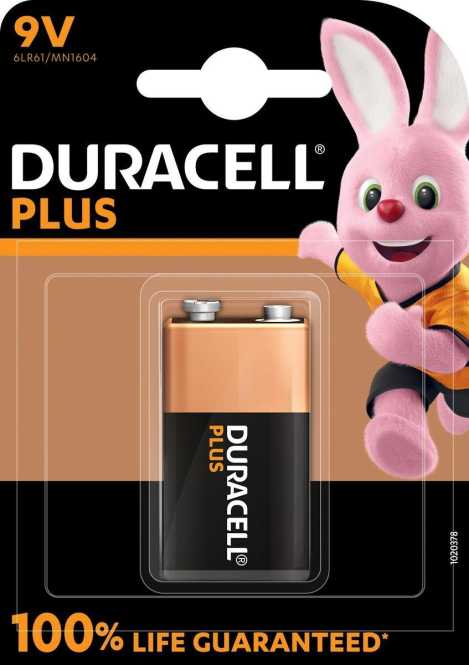 Duracell Plus Alkaline-Batterien 9V MN1604 1 Stück 
