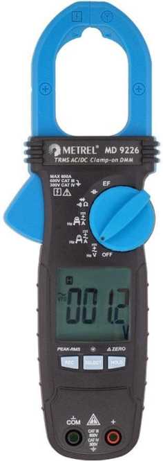 Digitales TRMS AC / DC Stromzangen-Multimeter f. Kapazitäts- und Frequenzmessung 