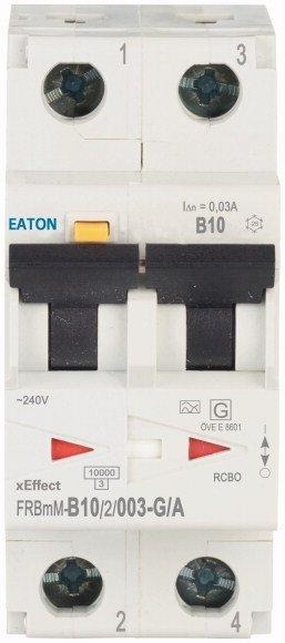 FI/LS Kombination 10A 30mA LS-Charakteristik: B 2-polig FI-Charakteristik: G/A 