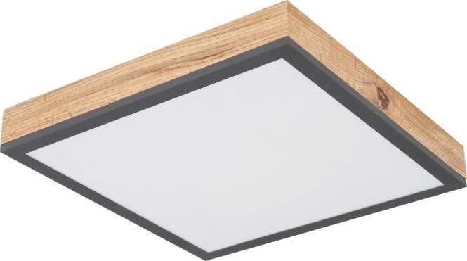 DORO Deckenleuchte alu/graphit Acryl opal LED 12W 3000K 30x30cm 