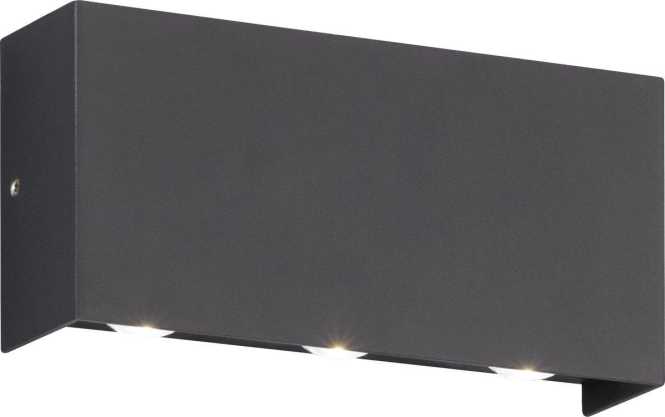 Wandleuchte Nairobi schwarz LED 6x1,5W 3000K 1000lm IP54 
