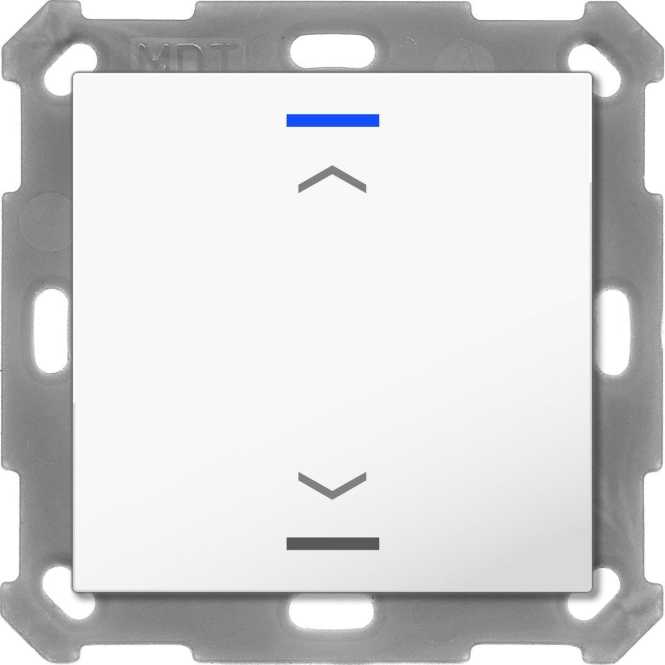 Taster Light 55 1-fach RGBW Reinweiß glänzend Jalousie 