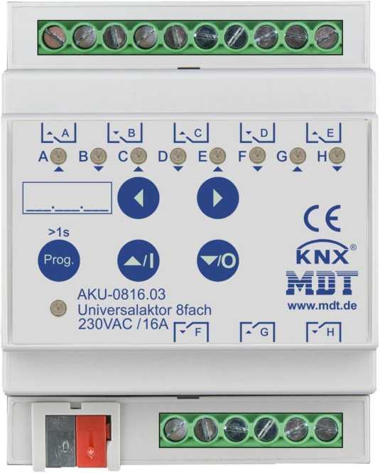 Universalaktor 8-fach 4TE REG 16A 230VAC 100µF 15EVG 