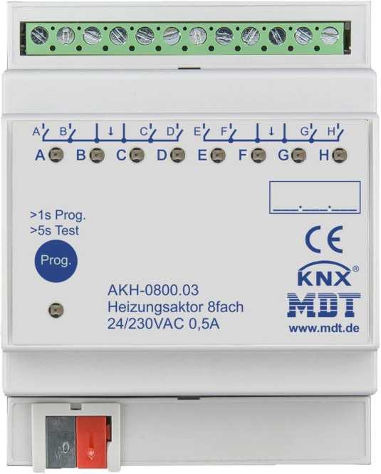 Heizungsaktor 8-fach 4TE REG 24-230VAC 