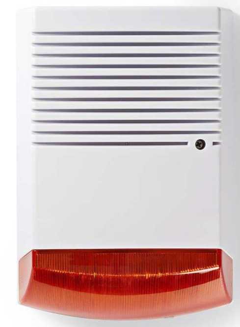 Dummy-Sicherheitssirene IP44 Weiß/Orange 