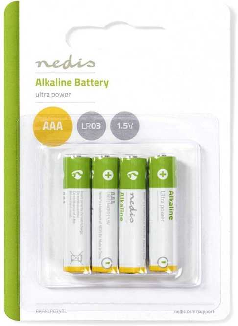 Alkali-Batterie AAA 1,5 V 4 Stück Blister 