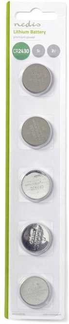 Lithium-Knopfzellenbatterie CR2430 3 V 5 Stück Blister 