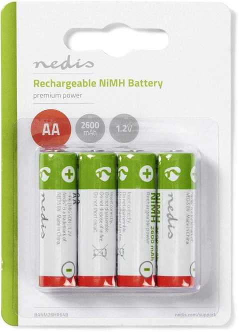 Ni-MH-Akku AA 1,2 V 2600 mAh 4 Stück Blister 