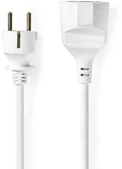 Verlängerungsnetzkabel 3 m H05VV-F 3G1.5 IP20 Weiß 