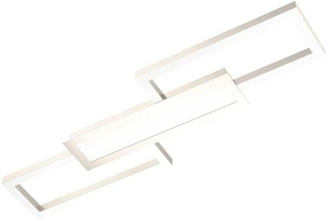 MONIROTE Deckenleuchte LED nickel-matt weiß 40W 