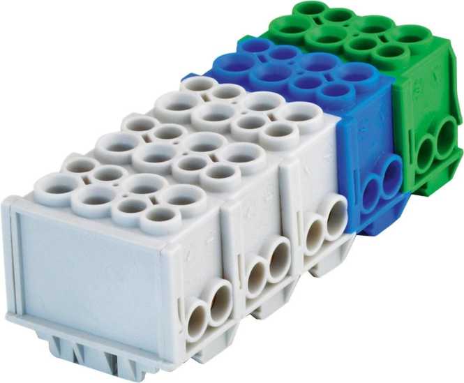 Hauptleitungsabzweigklemme 5-polig GR/BL/GN 