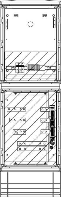 Messwandlerschrank inkl. Sockel 590x1865x322mm 150A 1-fach Anschluss 
