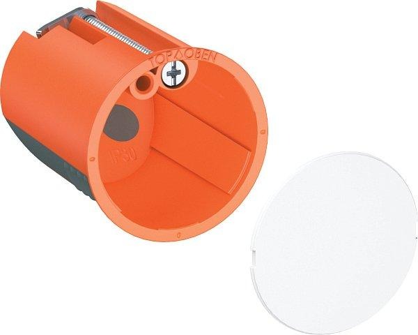 HW Wandauslassdose luftdicht mit Deckel DM 38 H45 PP orange 