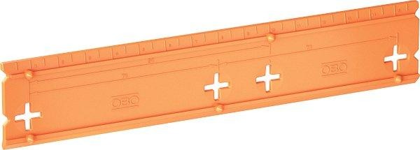 Bohrschablone 160x31x6mm PP pastellorange RAL2003 