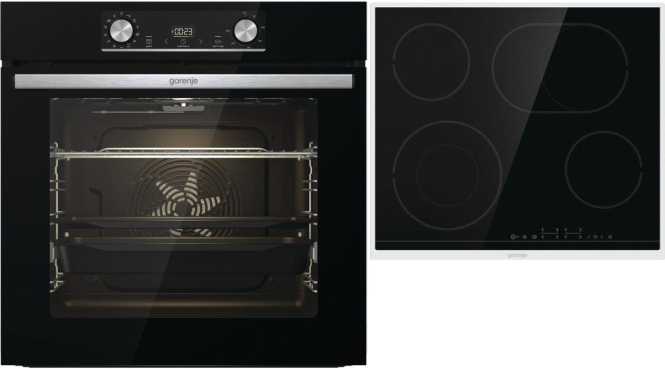 Einbaubackofenset BOSX6737E06BG mit Glaskeramikkochfeld ECT43X 